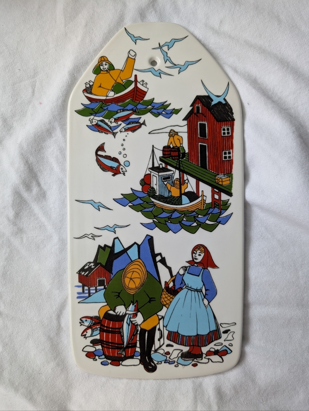 Figgjo Norway Torskefiske Ceramic Cheese & Cracker Board